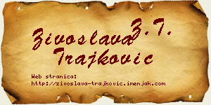 Živoslava Trajković vizit kartica